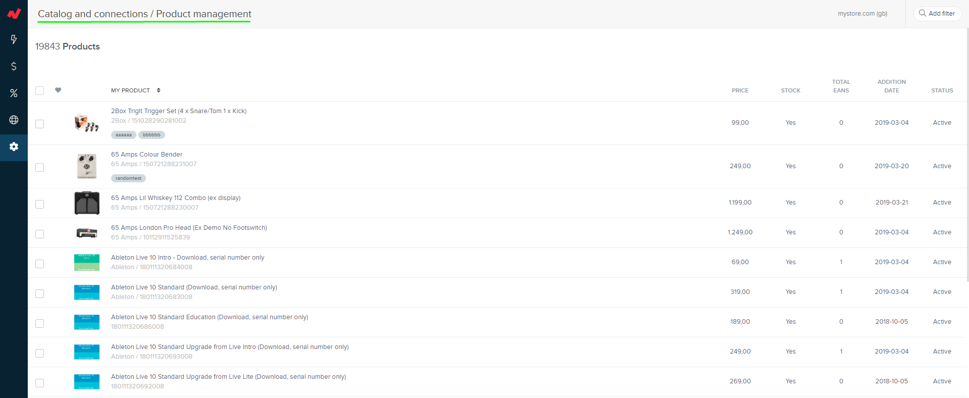 My Catalog Filters