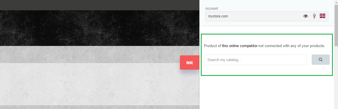 Product not connected in account