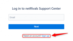 support center sign up